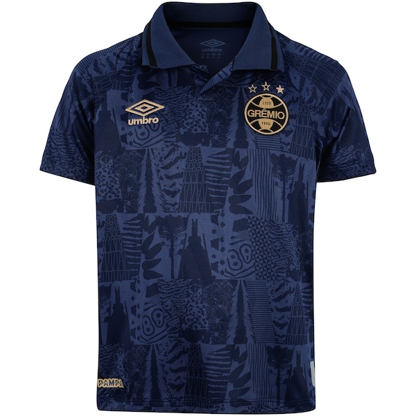 Imagem principal Camisa do Grêmio III 25/26 Torcedor Umbro Juvenil Umbro AZUL/PRETO