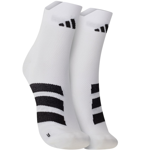 Imagem principal Meia De Corrida adidas Adizero Cano Médio Adulto 1 Par Adidas BRANCO/PRETO