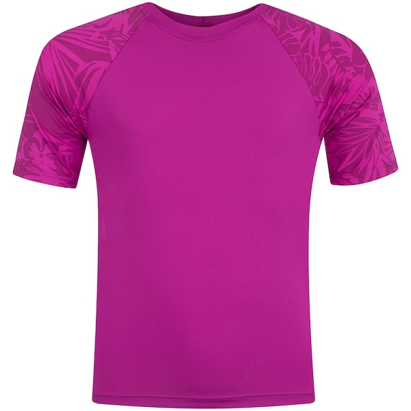 Imagem principal Camiseta de Praia e Piscina Oxer Manga Curta com Proteção Solar Estampada Oxer ROSA ESCURO