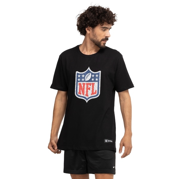 Imagem principal Camiseta NFL Shield NF209 Masculina NFL PRETO