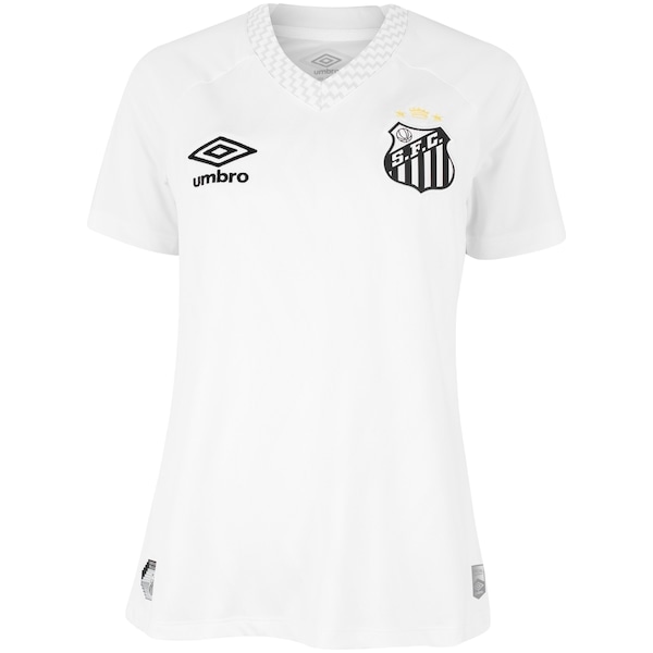 Imagem principal Camisa do Santos I 25/26 Torcedor Umbro Feminina Umbro BRANCO/CINZA
