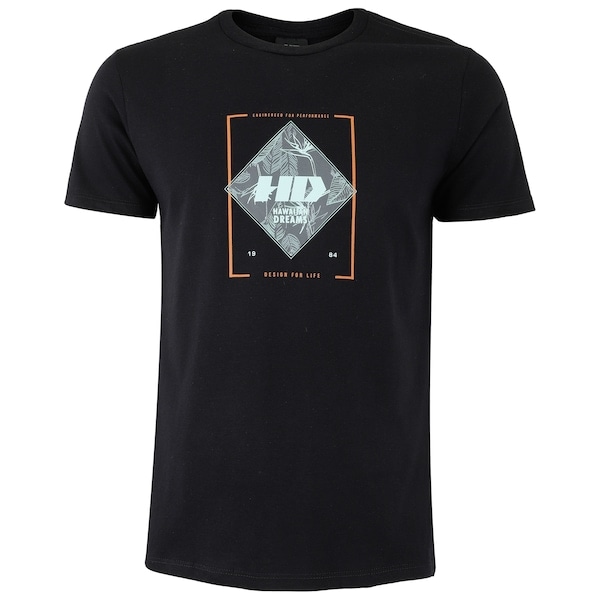 Imagem principal Camiseta HD Flora H0416 Masculina Hawaiian Dreams PRETO