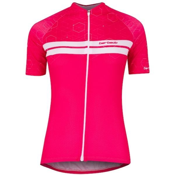 Imagem principal Camisa de Ciclismo Feminina Barbedo Marble Barbedo ROSA/BRANCO