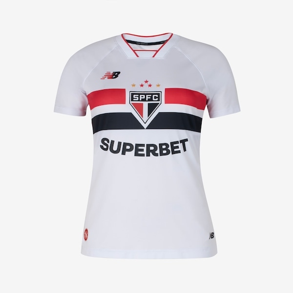 Imagem principal Camisa do São Paulo I 26/27 New Balance Torcedor Feminina New Balance BRANCO/VERMELHO