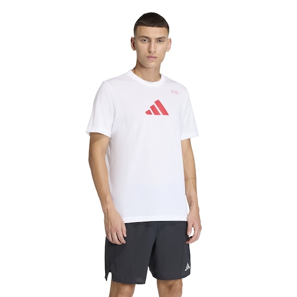 Imagem principal Camiseta adidas All GYM - Masculina Adidas BRANCO/VERMELHO