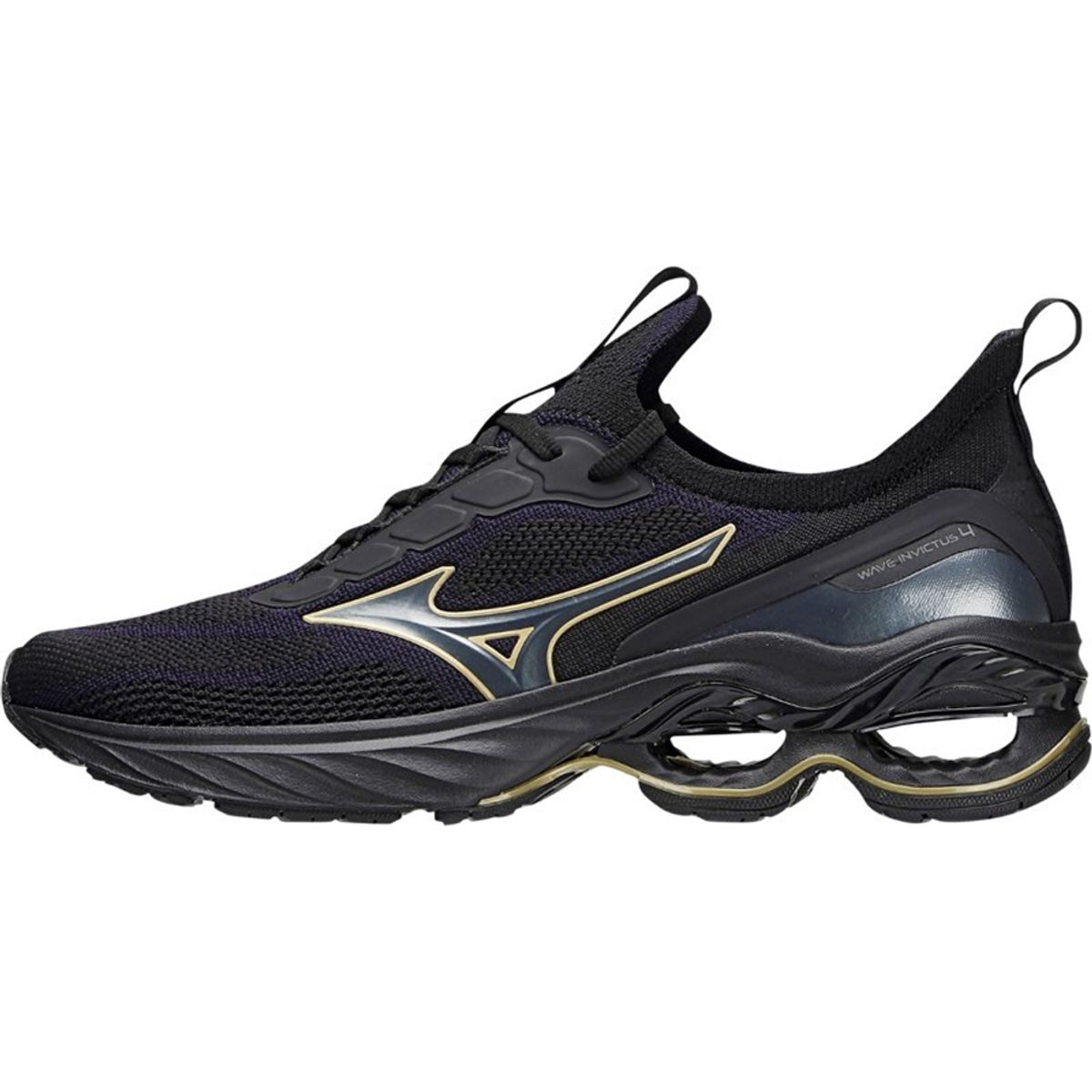 Imagem principal Tênis de Corrida Masculino Mizuno Wave Invictus 4 Preto Mizuno