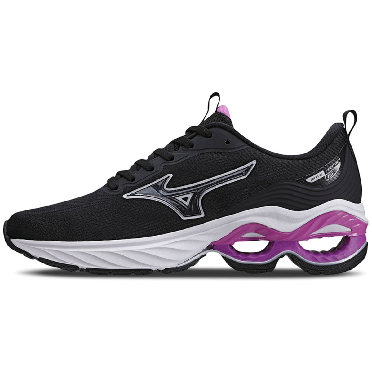 Imagem principal Tênis de Corrida Feminino Mizuno Wave Frontier 15 Preto Mizuno