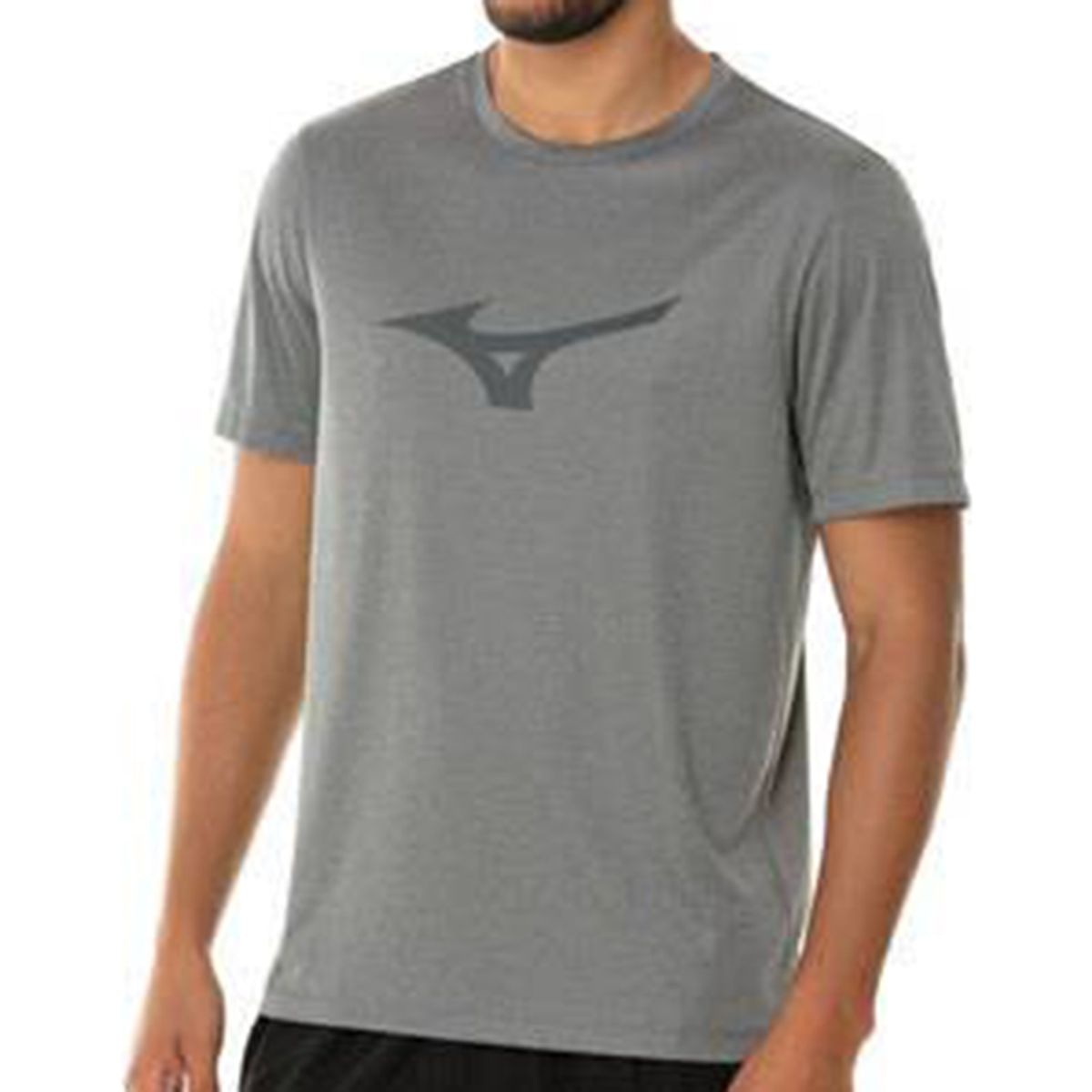 Imagem principal Camiseta de Corrida Mizuno Run Spark Mescla Masculina Cinza Mizuno