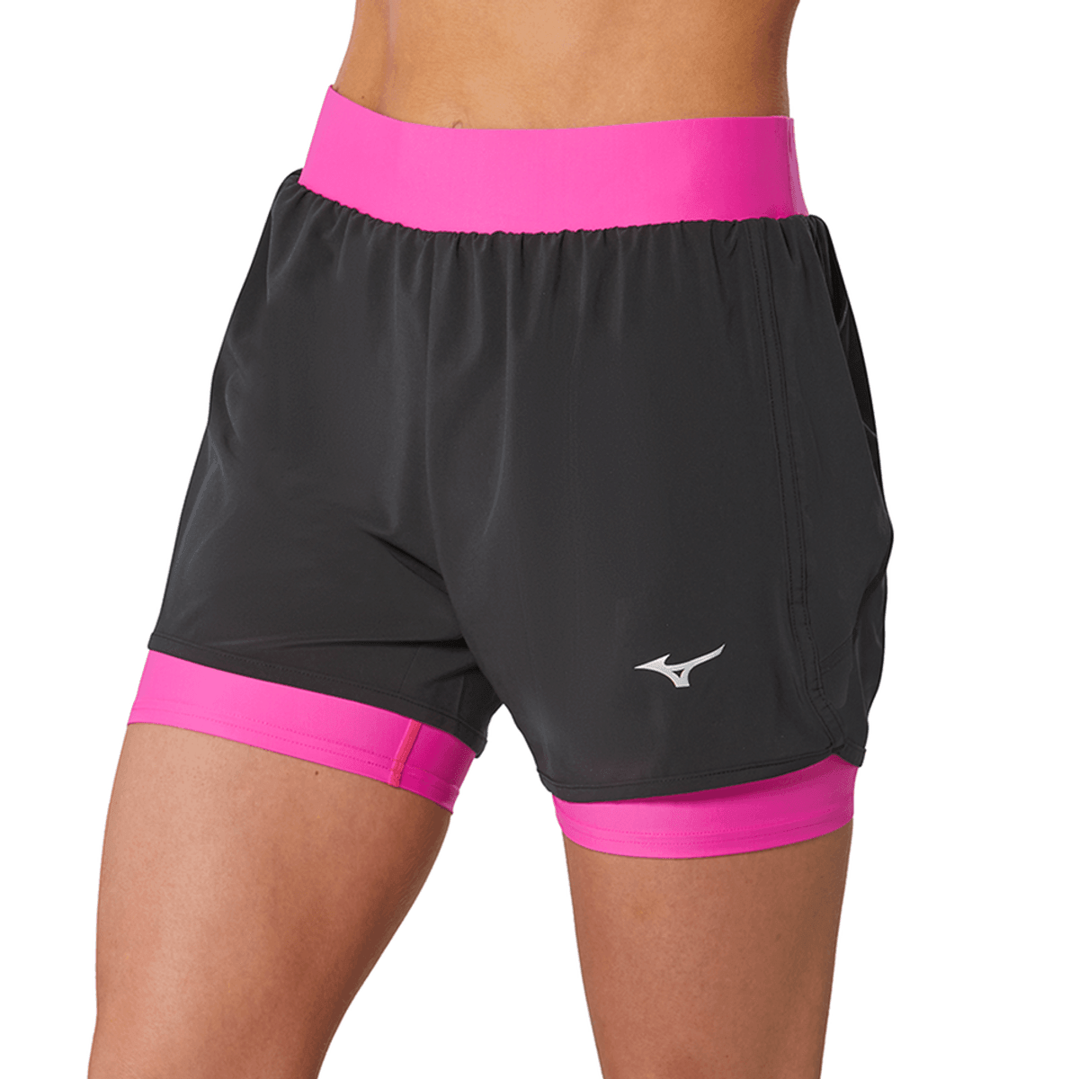 Imagem principal Shorts de Corrida Feminino Mizuno ER 4.5 2 IN 1 Preto Mizuno