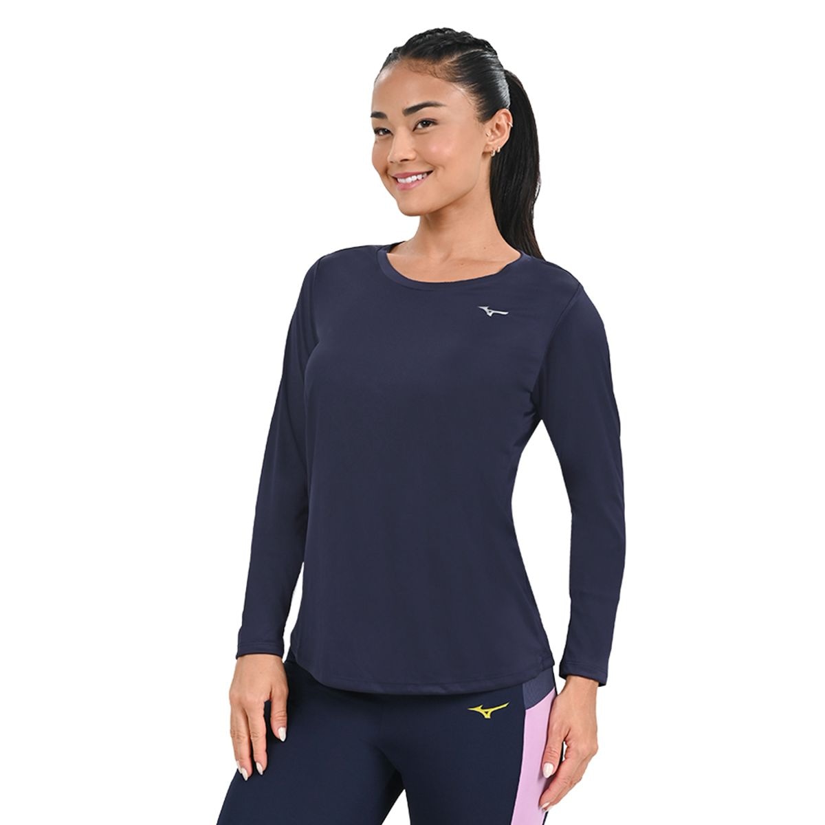 Imagem principal Camiseta Manga Longa de Treino Feminina Mizuno Energy Azul Mizuno