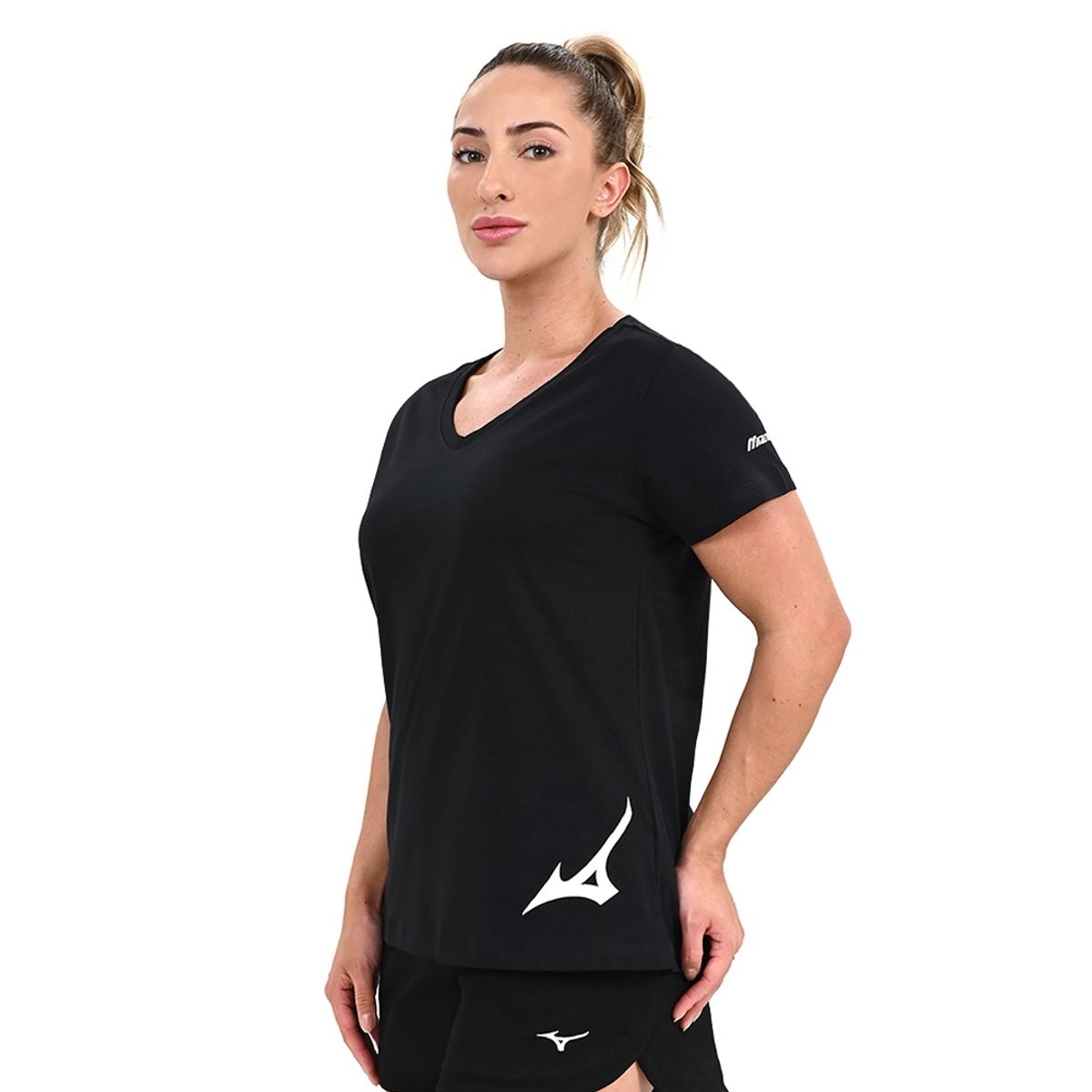 Imagem principal Camiseta Casual Feminina Mizuno Big Logo Preto Mizuno