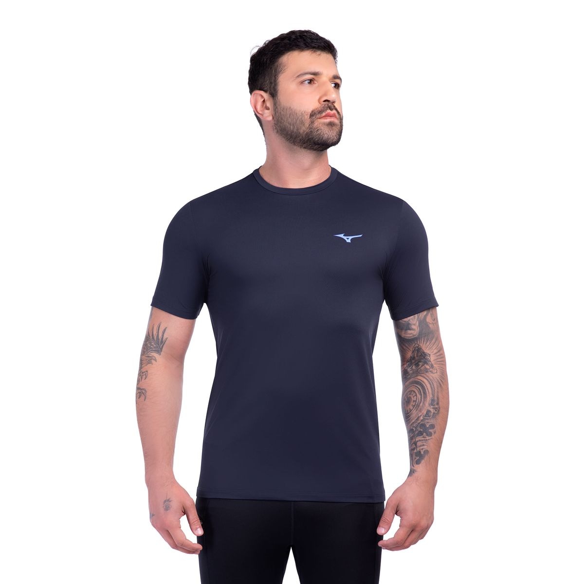 Imagem principal Camiseta de Corrida Mizuno Focus Stamp 2 Masculina Azul Mizuno