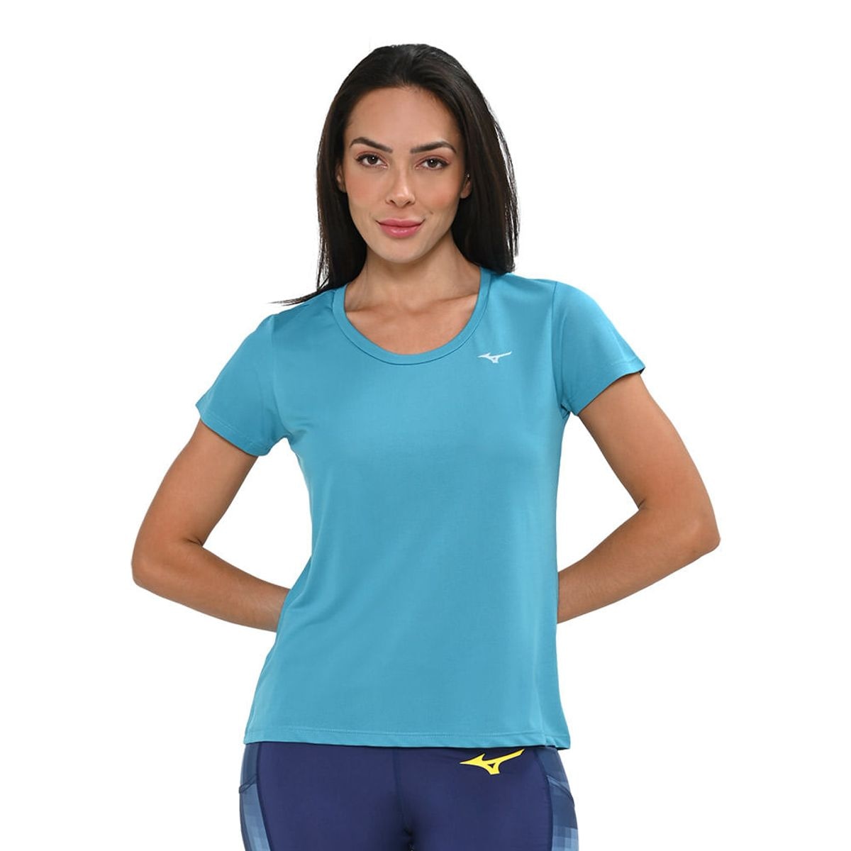 Imagem principal Camiseta de Corrida Mizuno Nirvana Feminina Azul Mizuno