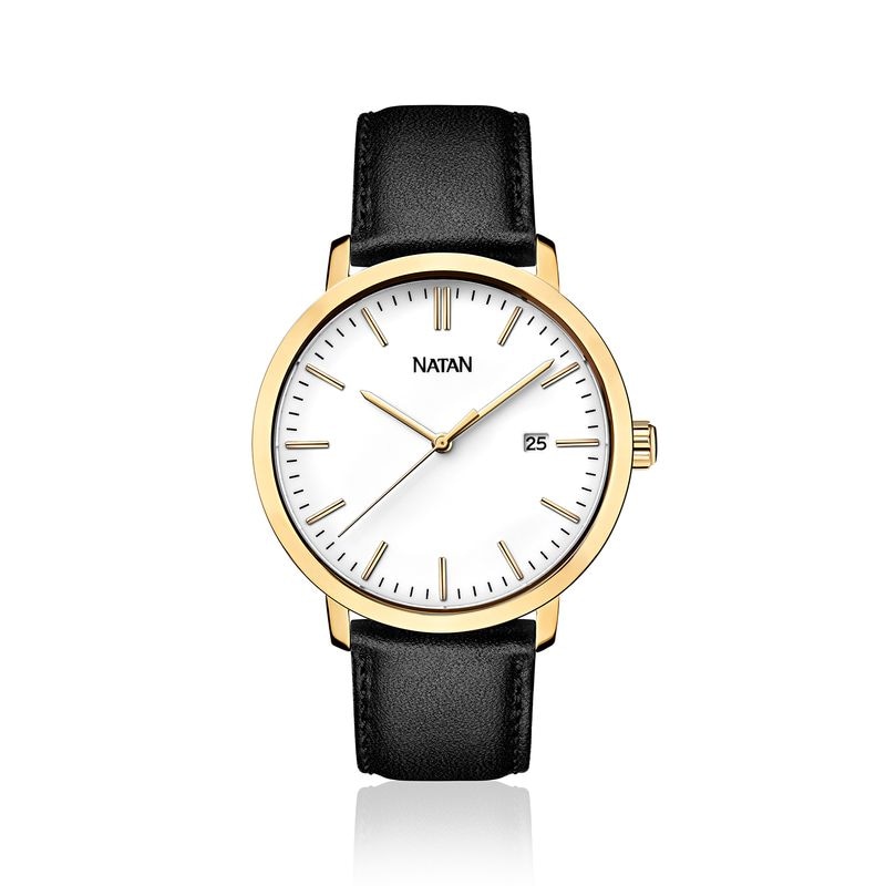 Imagem principal Relógio Natan Clássico Masculino em Couro Preto Natan