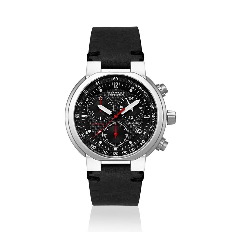 Imagem principal Relógio Natan Acqua Masculino em Couro Preto Natan