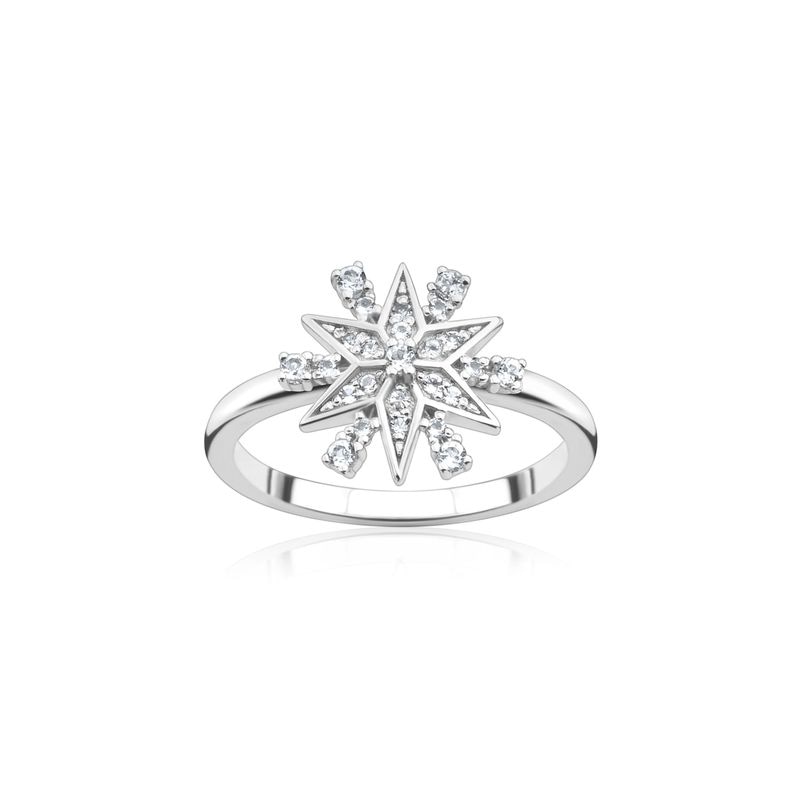 Imagem principal Anel Estrela com Topázio em Prata 925 Monte Carlo