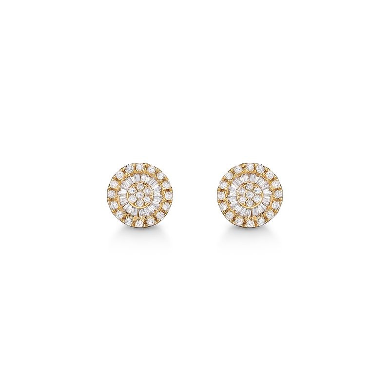 Imagem principal Brinco Stud com Diamantes em Ouro Branco 18k - 8 mm Monte Carlo