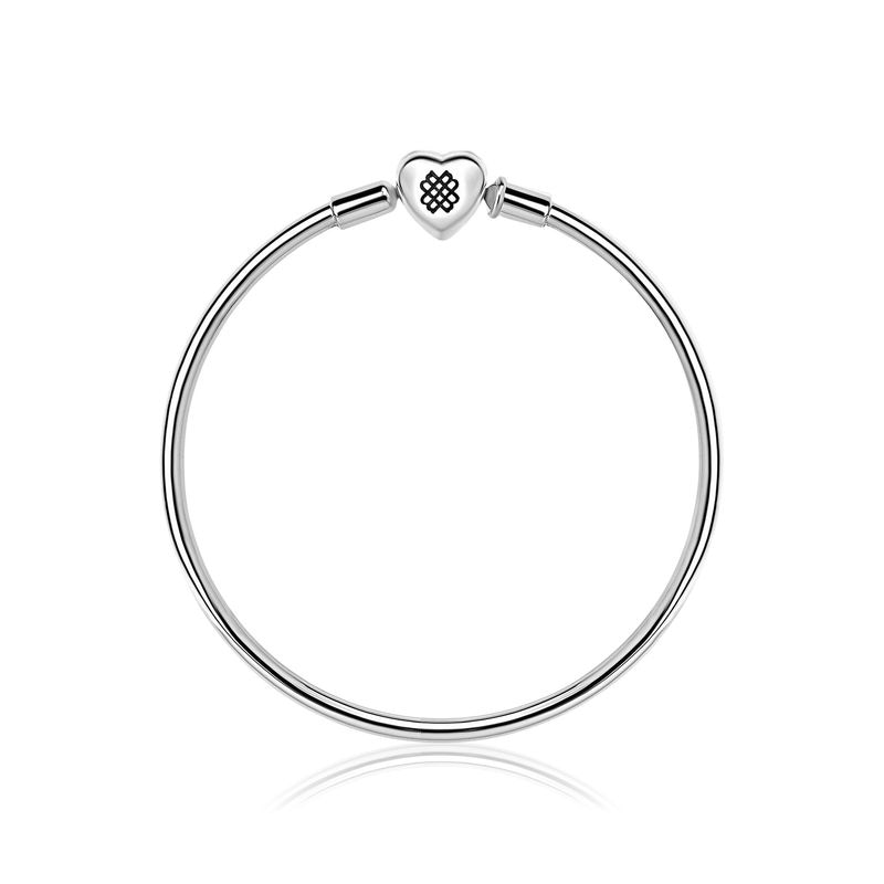 Imagem principal Pulseira Rígida Em Prata 925 Com Fecho Coração - 21 cm Jolie by Monte Carlo