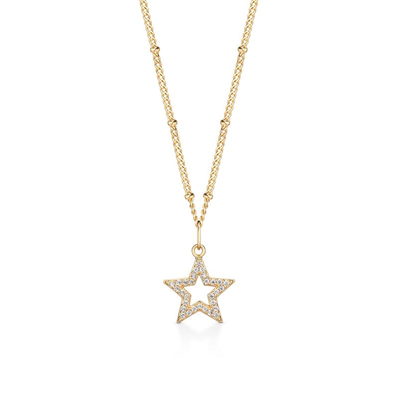 Imagem principal Pingente Estrela Cravejado em Prata 925 com Banho de Ouro Amarelo 18k Jolie by Monte Carlo