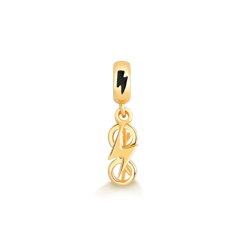 Imagem principal Charm Harry Potter Raio e Óculos em Prata 925 com Banho de Ouro Amarelo 18k Jolie by Monte Carlo