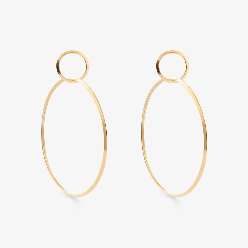 Imagem principal Brinco Argola Entrelaçada em Ouro Amarelo 18k - 43mm Monte Carlo