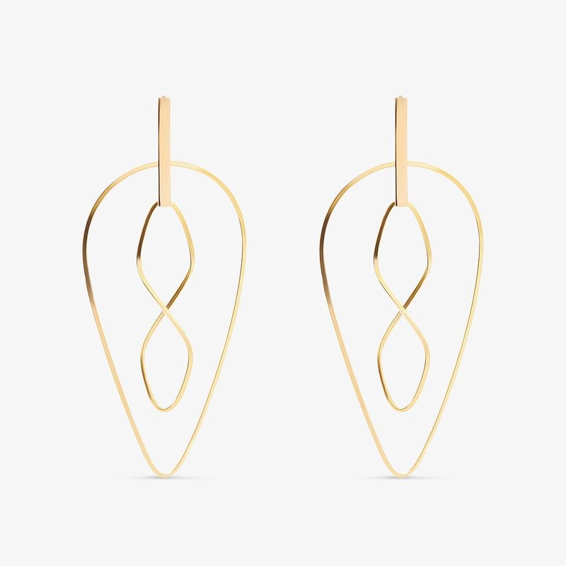 Imagem principal Brinco Argola Infinito Entrelaçada em Ouro Amarelo 18k - 64mm Monte Carlo