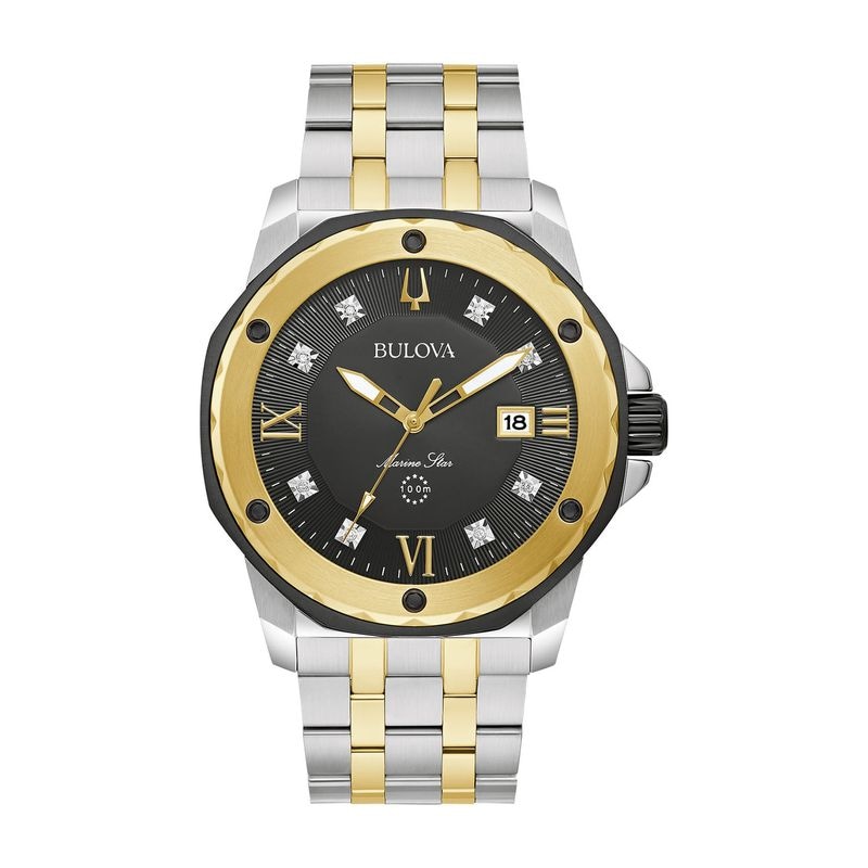 Imagem principal Relógio Bulova Marine Star Masculino em Aço Bicolor Com Diamantes 98D175 Bulova