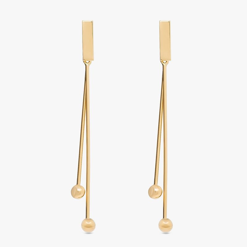 Imagem principal Brinco com Fios de Ouro e Esferas em Ouro Amarelo 18k - 64 mm Monte Carlo