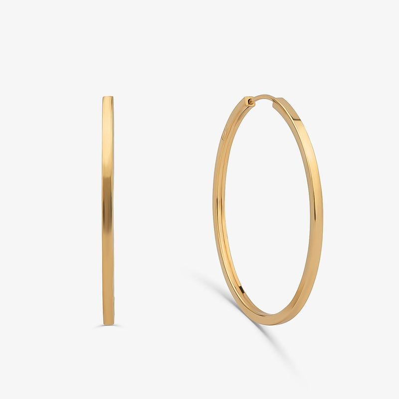 Imagem principal Brinco Argola Fio Quadrado em Ouro Amarelo 18k - 25mm Monte Carlo