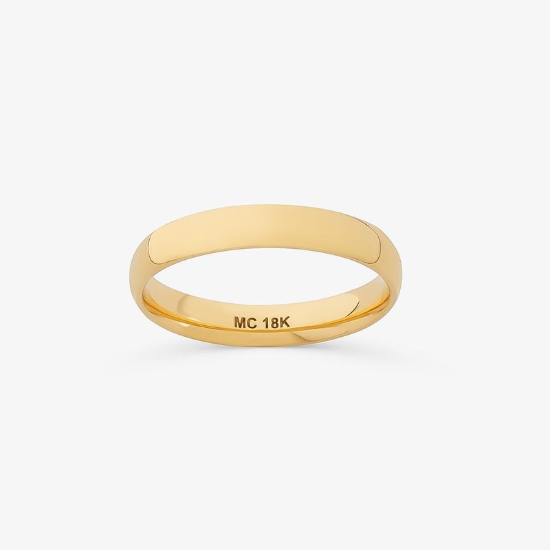 Imagem principal Aliança Anatômica em Ouro Amarelo 18k - 3,8 mm Monte Carlo