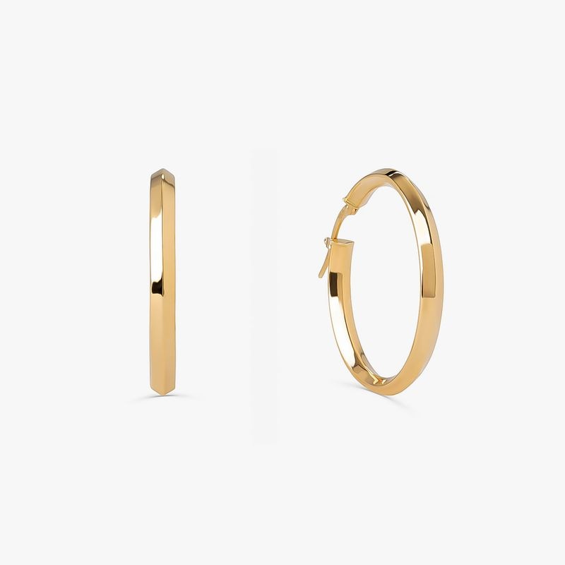 Imagem principal Brinco Argola em Ouro Amarelo 18k - 26.5 mm Monte Carlo