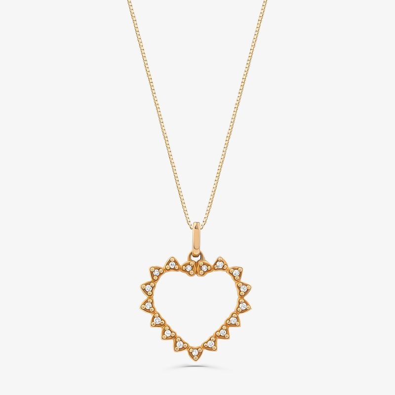 Imagem principal Pingente de Coração com Diamantes em Ouro Rosé 18k Monte Carlo