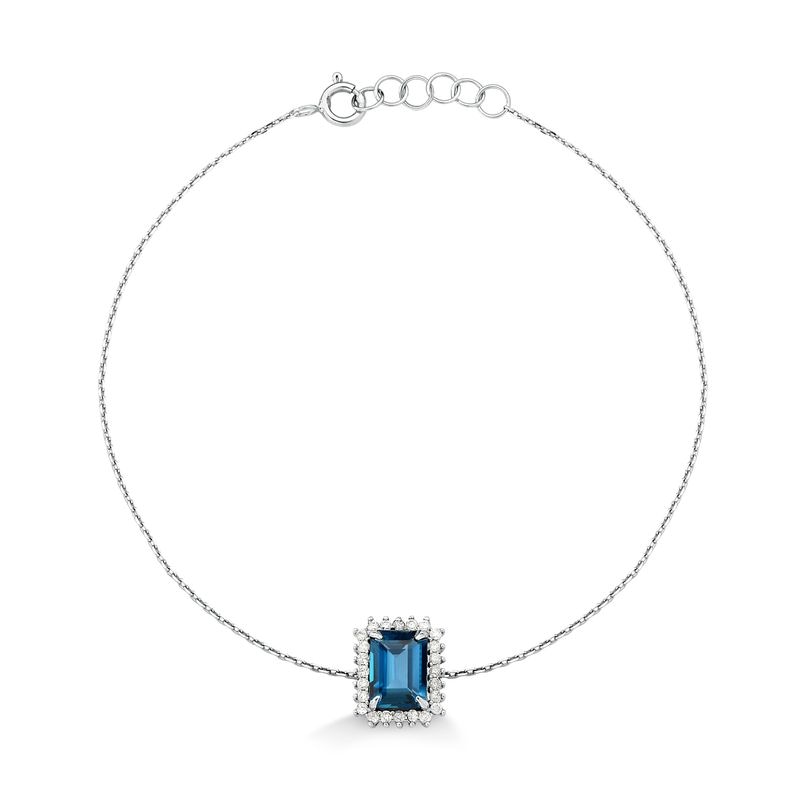 Imagem principal Pulseira com Topázio London e Diamantes em Ouro Branco 18k Monte Carlo