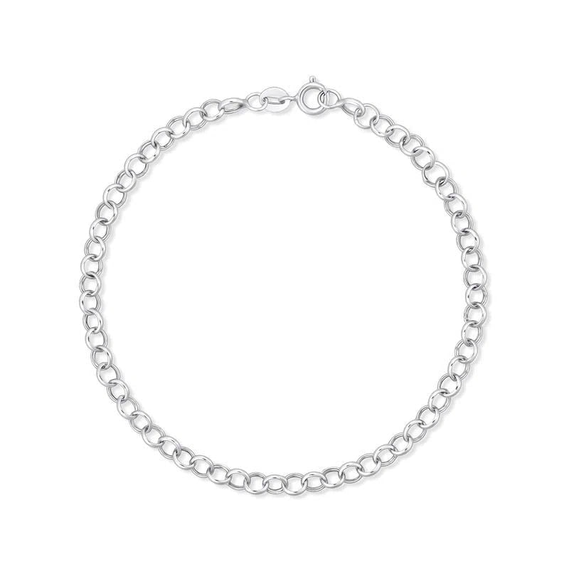 Imagem principal Pulseira Malha Elo Portugues em Ouro Branco 18k - 19 cm Monte Carlo