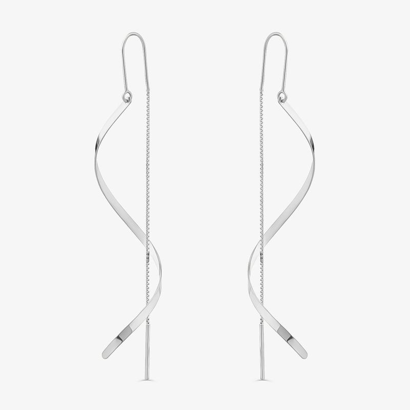 Imagem principal Brinco Fitas em Ouro Branco 18k Monte Carlo