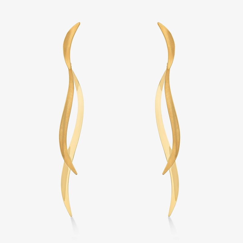 Imagem principal Brinco Orgânico Ondas em Ouro Amarelo 18k Monte Carlo