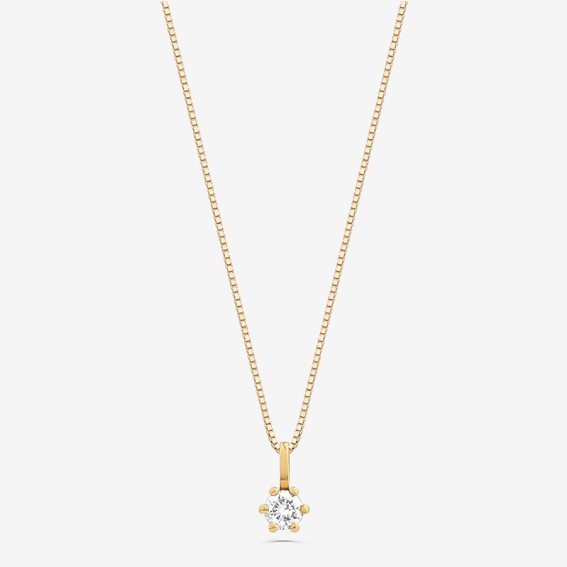 Imagem principal Pingente Solitário com 20 Pontos de Diamantes em Ouro Amarelo 18k Monte Carlo