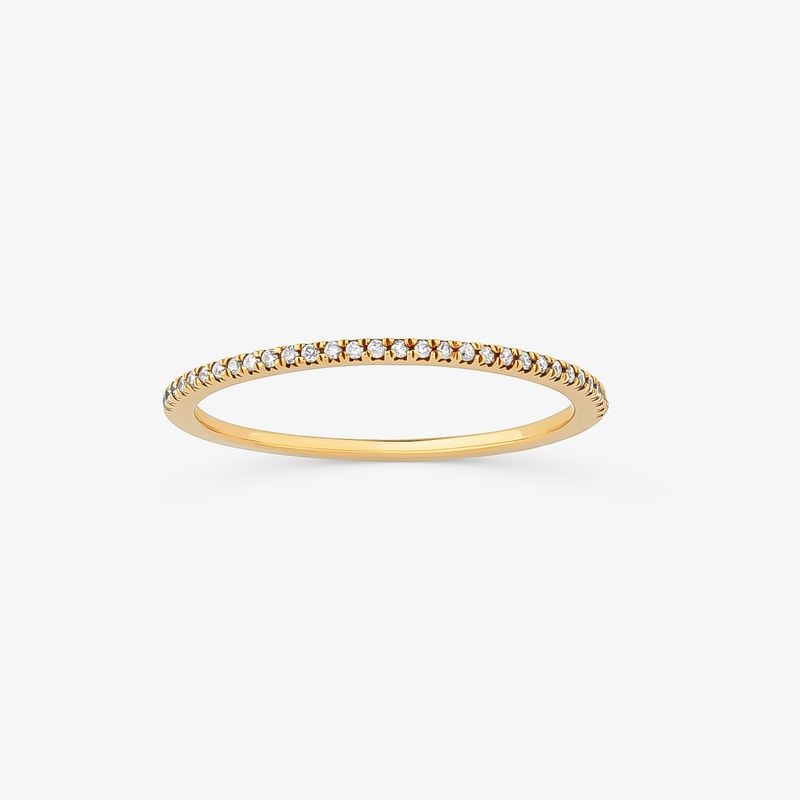 Imagem principal Anel Meia Aliança com Diamantes em Ouro Amarelo 18k Monte Carlo