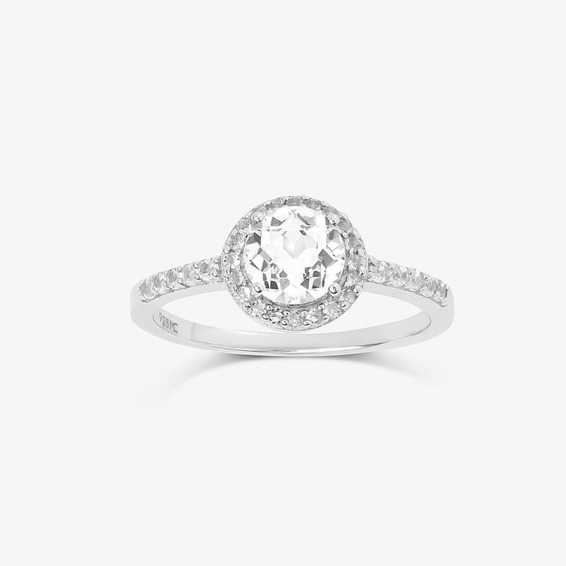 Imagem principal Anel Redondo com Topázio em Prata 925 Monte Carlo