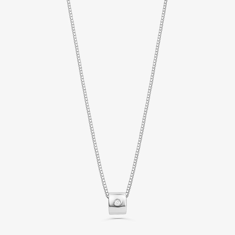 Imagem principal Pingente Separador em Ouro Branco 18K com Diamante Monte Carlo