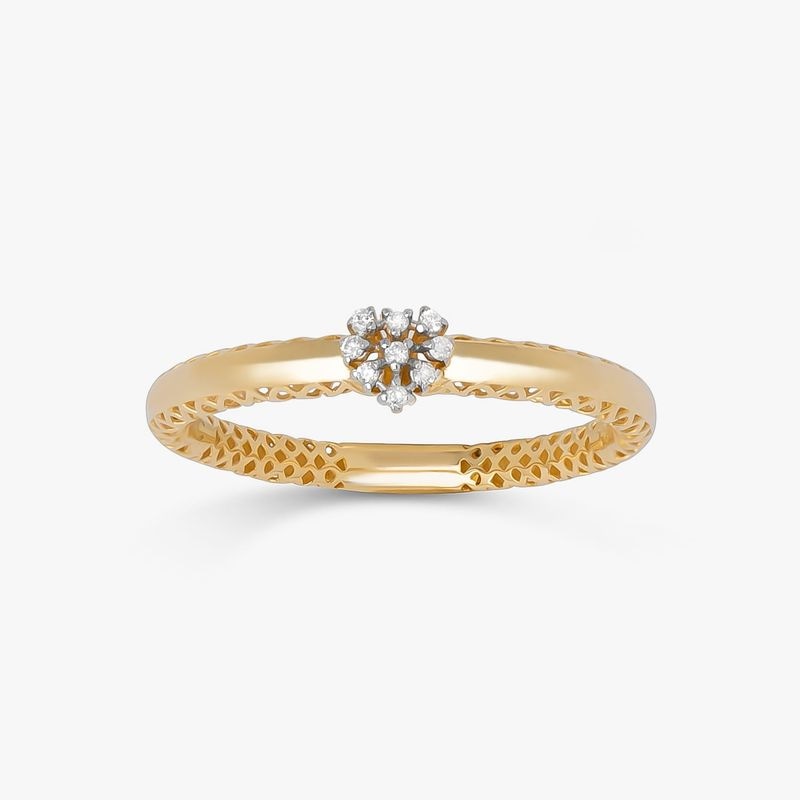 Imagem principal Anel Solitário com 3 Pontos de Diamantes em Ouro Amarelo 18k Monte Carlo