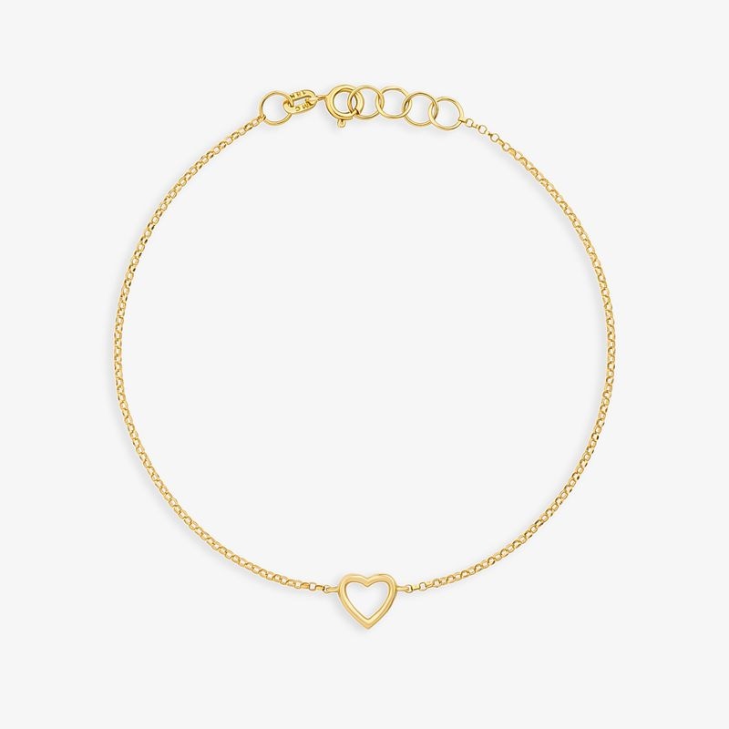 Imagem principal Pulseira Coração em Ouro Amarelo 18k - 18 cm Monte Carlo