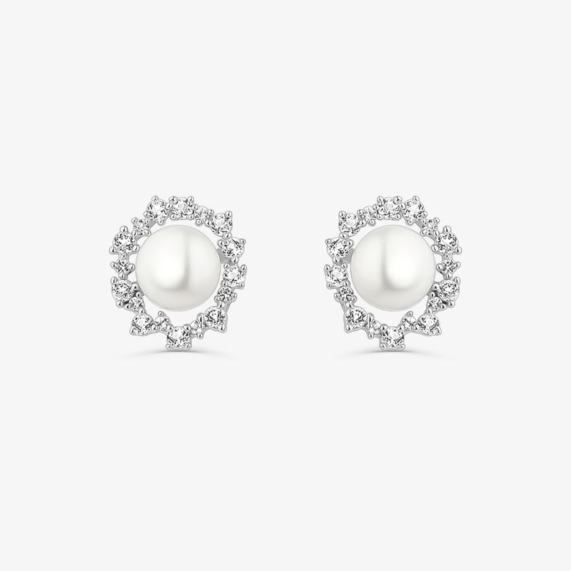 Imagem principal Brinco com Pérola e Topázio em Prata 925 Monte Carlo