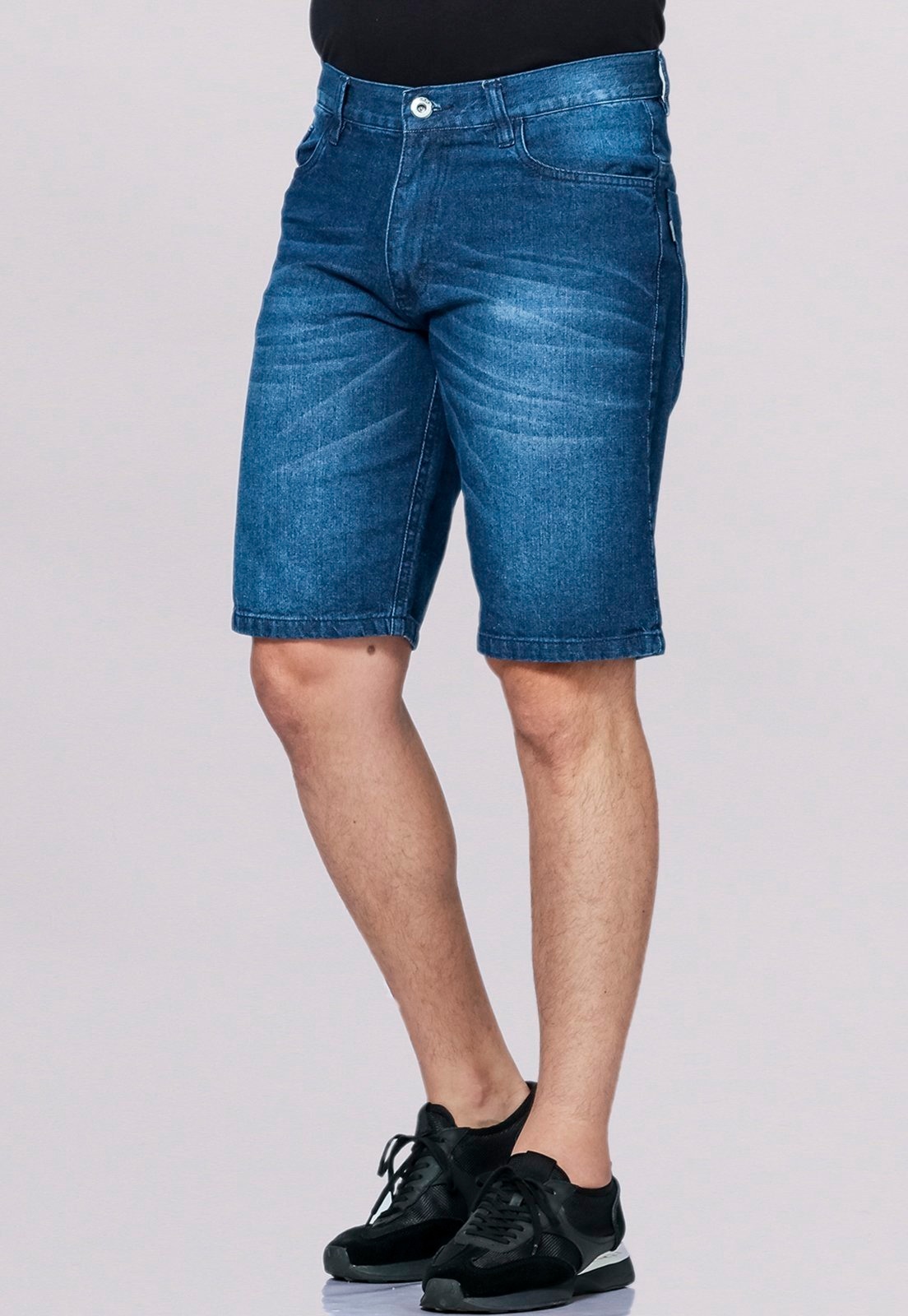 Imagem principal Bermuda Jeans Masculina Estonada Curta 7912 Macaw azul/azul marinho/jeans azul