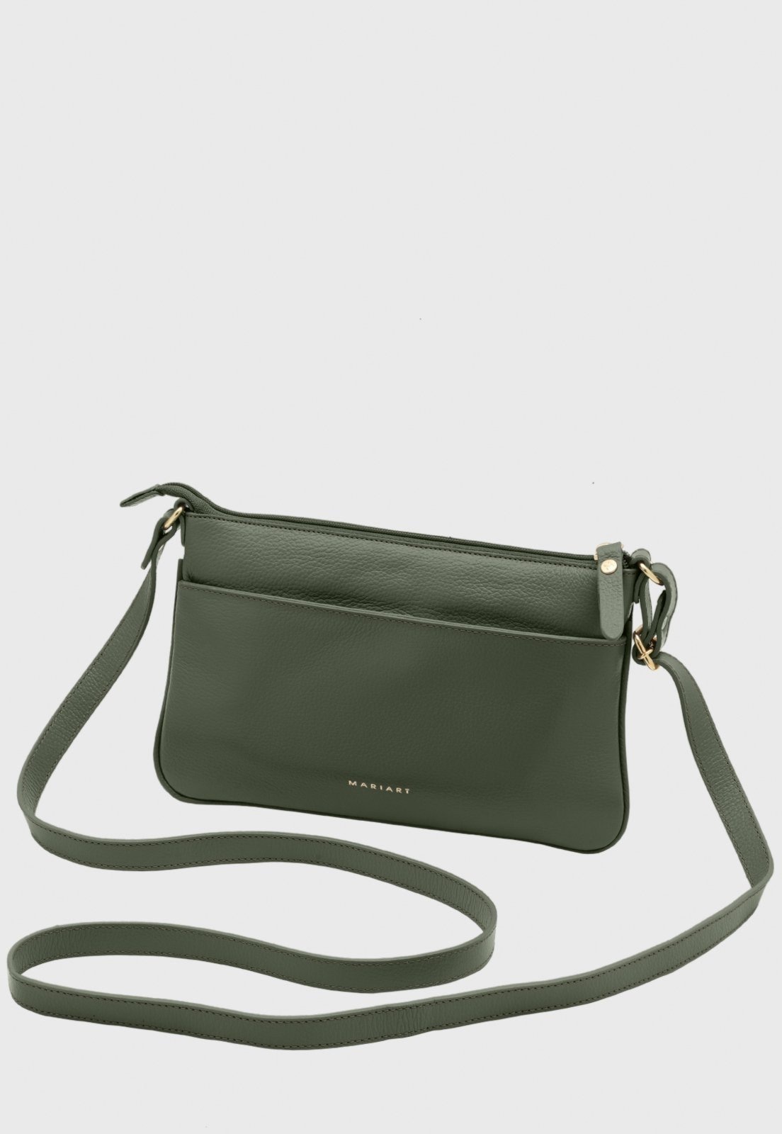 Imagem principal Bolsa Transversal Couro Mariart Girassol Verde Army Mariart verde militar