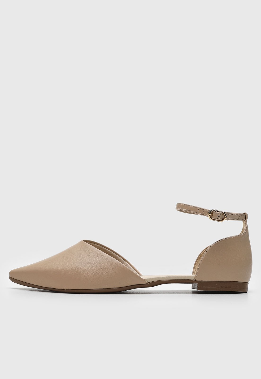 Imagem principal Sapatilha Feminina cê Bico Fino Fivela BEBECÊ bege