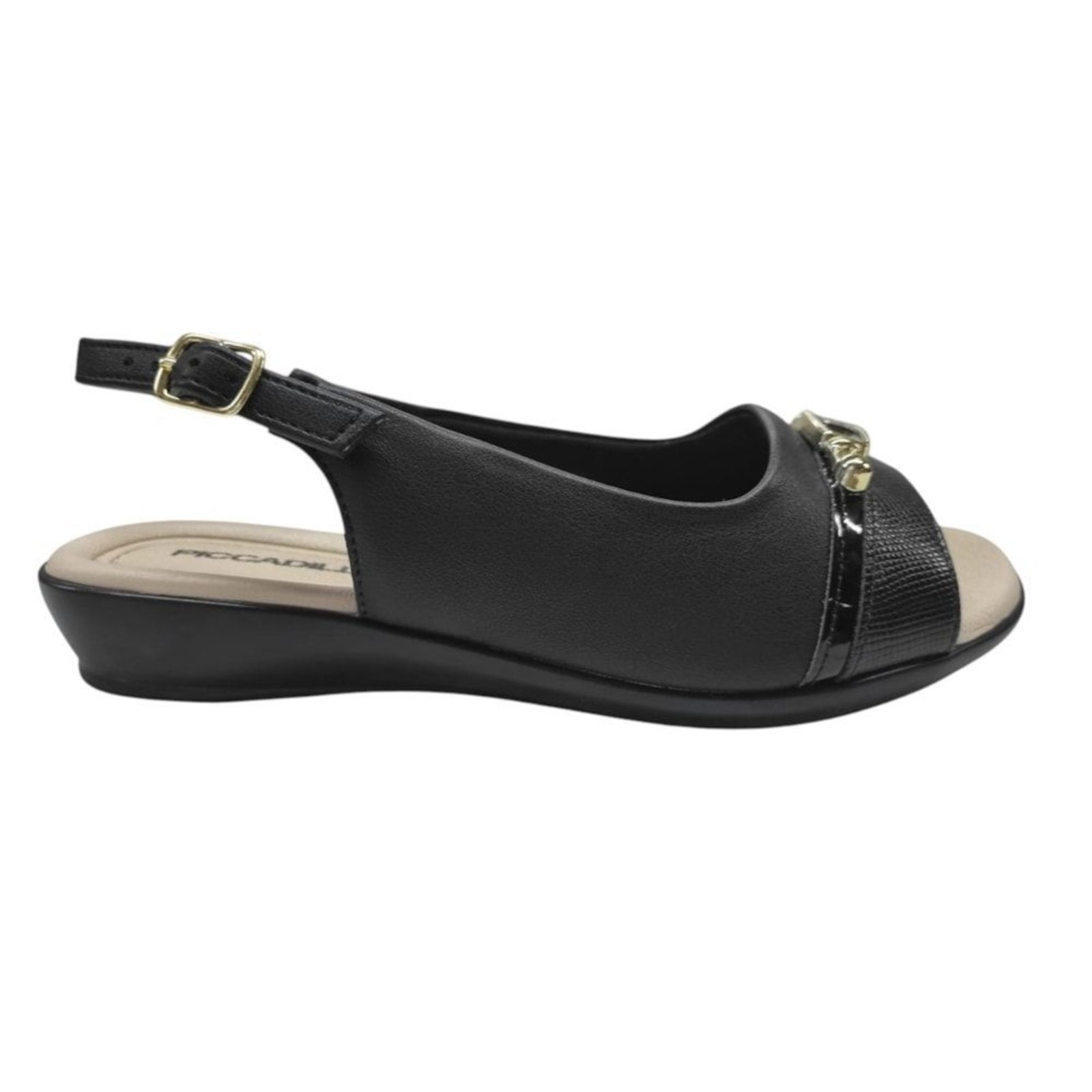 Imagem principal Sandália Piccadilly Camila Rasteira Feminina Piccadilly preto