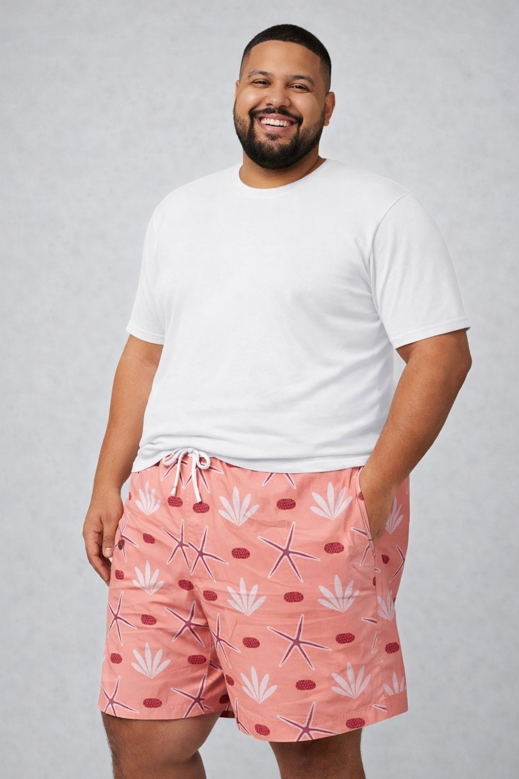 Imagem principal Bermuda Plus Size D Bell Outlet Fashion Estampa Algas D BELL OUTLET FASHION rosa