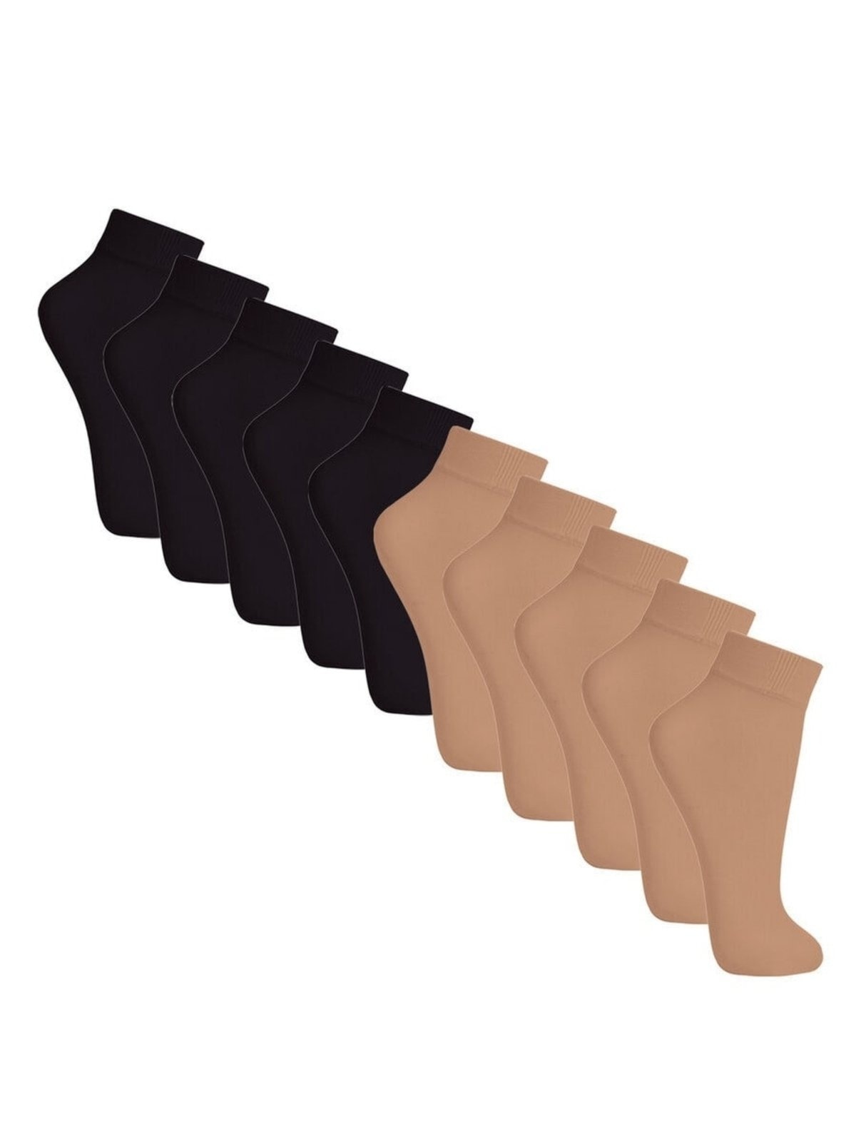 Imagem principal Kit com 10 Meias Soquete Fio 20 Loba Lupo bege