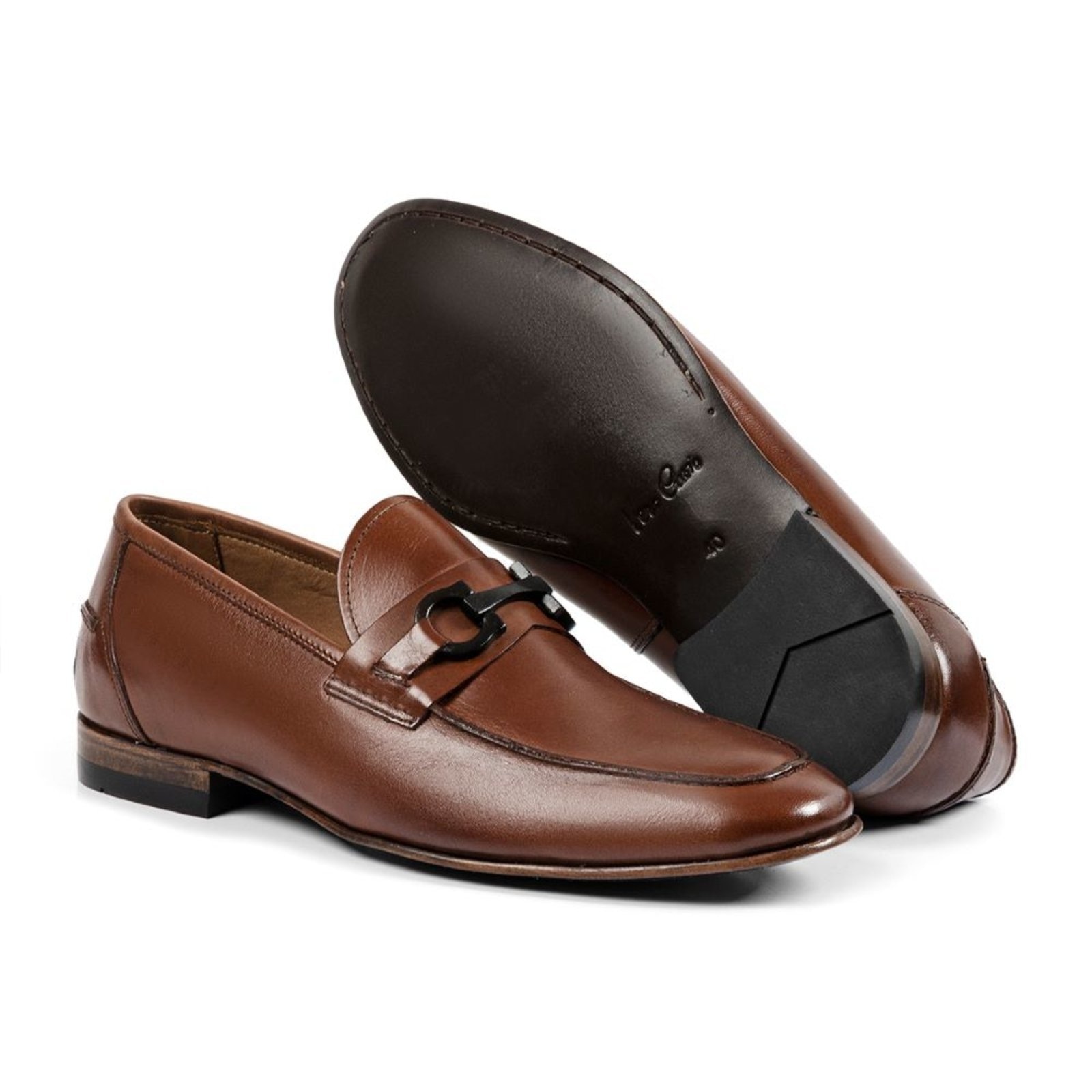 Imagem principal Sapato Social Masculino A. Andrade Sola Em Couro Casual Clássico Confortável Tendência Whisky Anna Andrade marrom